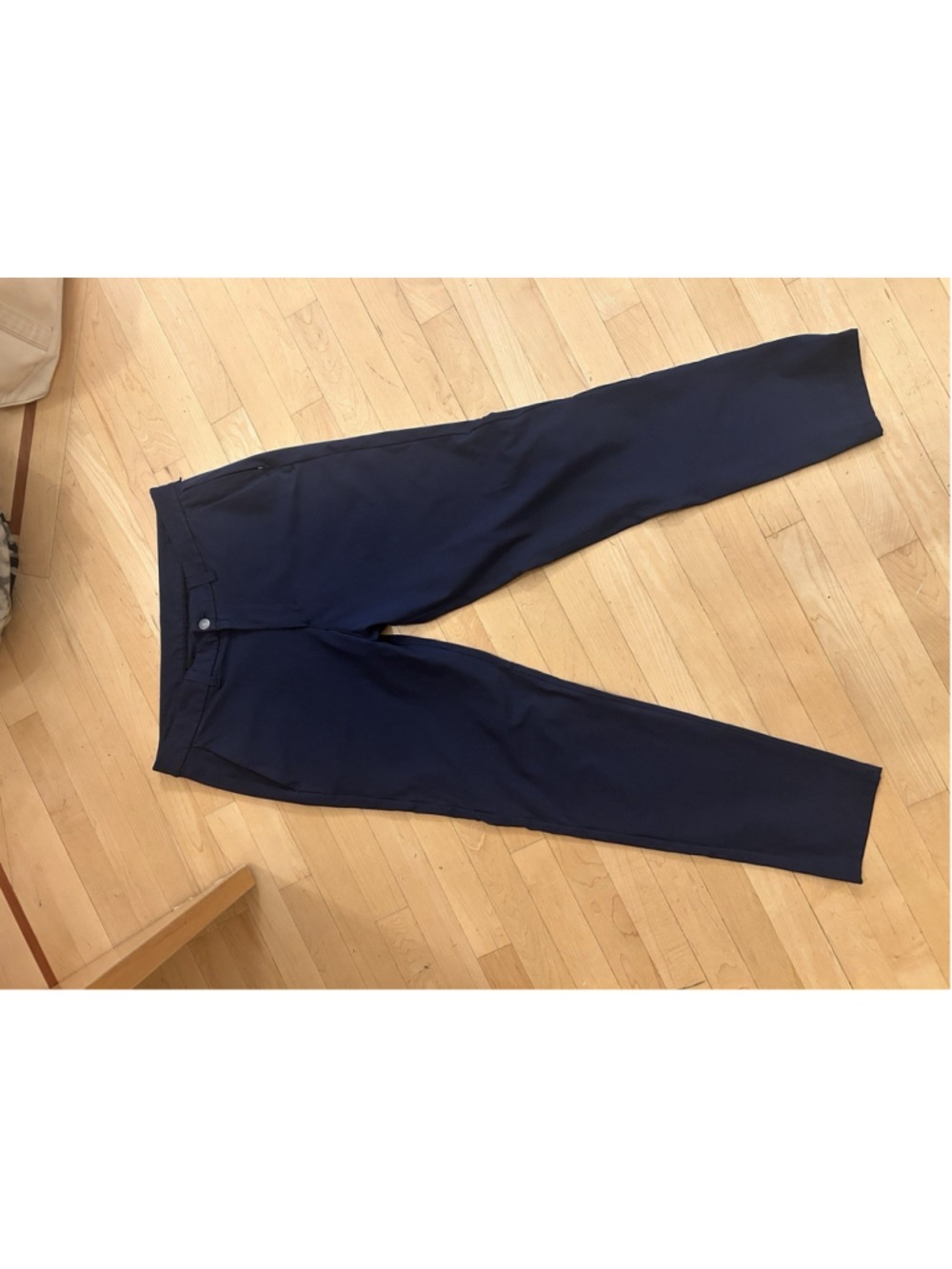 Lululemon Commission Pants Mens 36x30 Navy Slim Warpstreme Stretch Tapered Legs